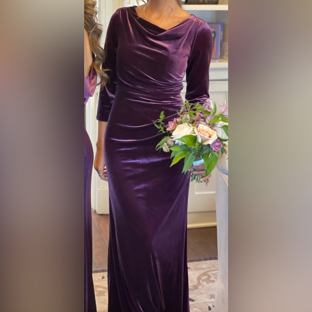 Revelry Esther Velvet Purple Gown